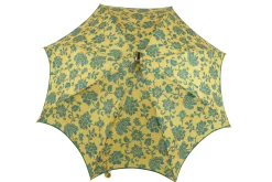 Guy De Jean "Charme" Fleurs Vert Et Ocre